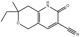 2H-Pyrano[4,3-b]pyridine-3-carbonitrile,7-ethyl-1,5,7,8-tetrahydro-7-methyl-2-oxo-(9CI) Structure