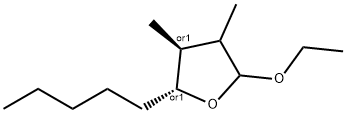 Furan, 2-ethoxytetrahydro-3,4-dimethyl-5-pentyl-, (4R,5S)-rel- (9CI) Structure