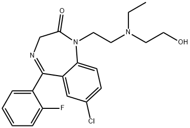 hydroxyethylflurazepam 구조식 이미지