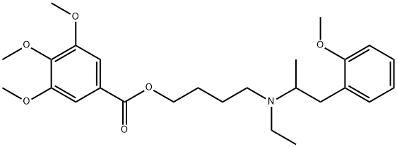 3,4,5-Trimethoxybenzoic acid 4-[ethyl(2-methoxy-α-methylphenethyl)amino]butyl ester Structure