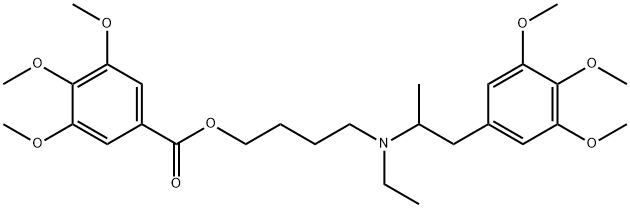 3,4,5-Trimethoxybenzoic acid 4-[ethyl(3,4,5-trimethoxy-α-methylphenethyl)amino]butyl ester Structure