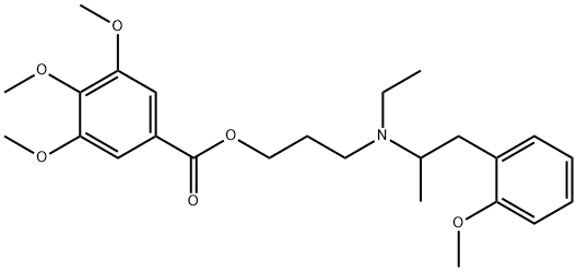 3,4,5-Trimethoxybenzoic acid 3-[ethyl(2-methoxy-α-methylphenethyl)amino]propyl ester 구조식 이미지