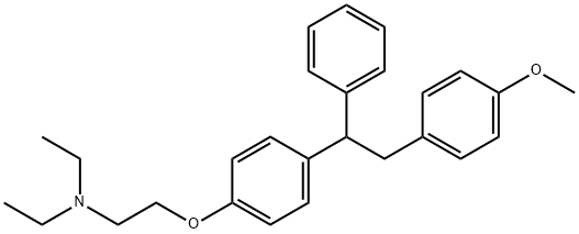 2-[4-(4-Methoxy-α-phenylphenethyl)phenoxy]ethyldiethylamine 구조식 이미지