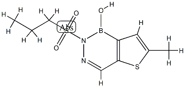 1,2-dihydro-1-hydroxy-6-methyl-2-(propanesulfonyl)-thieno(3,2D)(1,2,3)-diazaborine Structure