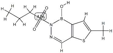 1,2-dihydro-1-hydroxy-6-methyl-2-(propanesulfonyl)-thieno(3,2D)(1,2,3)-diazaborine 구조식 이미지