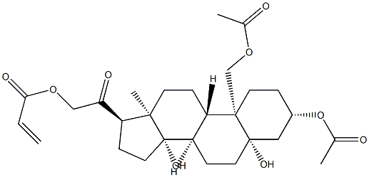 (14β,17R)-3β,5β,14,19,21-Pentahydroxypregnan-20-one 21-acrylate 3,19-diacetate 구조식 이미지
