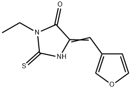 4-Imidazolidinone,3-ethyl-5-(3-furanylmethylene)-2-thioxo-(9CI) Structure