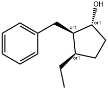 Cyclopentanol, 3-ethyl-2-(phenylmethyl)-, (1R,2R,3R)-rel- (9CI) Structure