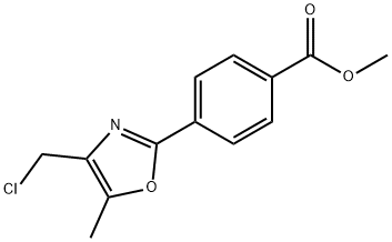 Methyl 4-(4-(chloroMethyl)-5-Methyloxazol-2-yl)benzoate 구조식 이미지