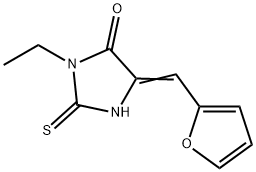 4-Imidazolidinone,3-ethyl-5-(2-furanylmethylene)-2-thioxo-(9CI) Structure