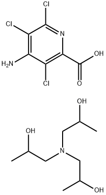 4-amino-3,5,6-trichloropyridine-2-carboxylic acid, compound with 1,1',1''-nitrilotripropan-2-ol (1:1) 구조식 이미지