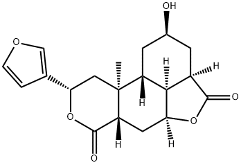 (2R,3aα,5aα,6aβ,10bβ,10cα)-9α-(3-Furyl)dodecahydro-2β-hydroxy-10aα-methyl-4H,7H-furo[2',3',4':4,5]naphtho[2,1-c]pyran-4,7-dione Structure