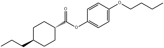 4β-Propyl-1α-cyclohexanecarboxylic acid 4-butoxyphenyl ester Structure