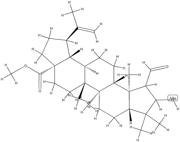 2-Formyl-3-hydroxy-A(1)-norlup-20(29)-en-28-oic acid methyl ester Structure