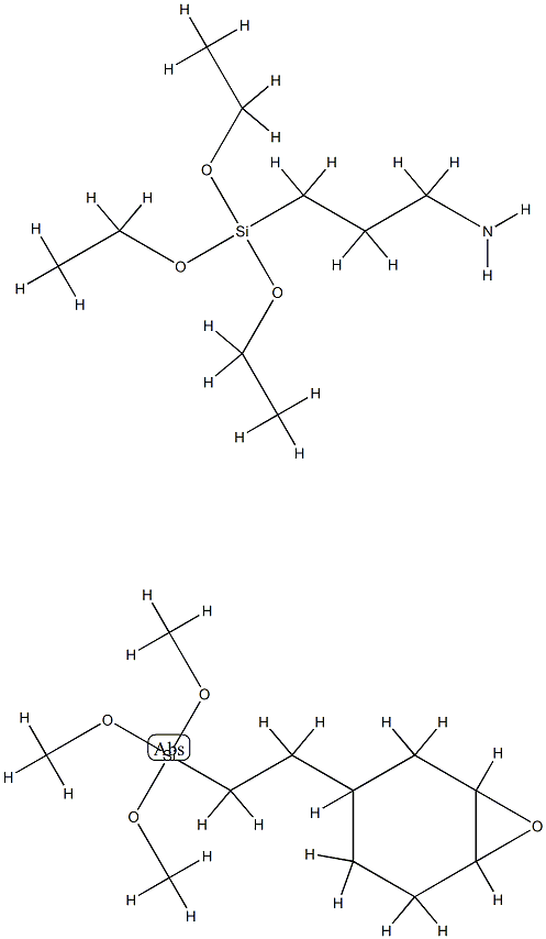 1-Propanamine, 3-(triethoxysilyl)-, polymer with trimethoxy[2-(7-oxabicyclo[ 4.1.0]hept-3-yl)ethyl]silane Structure