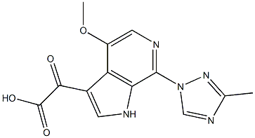 1H-Pyrrolo[2,3-c]pyridine-3-acetic acid, 4-Methoxy-7-(3-Methyl-1H-1,2,4-triazol-1-yl)-α-oxo- 구조식 이미지