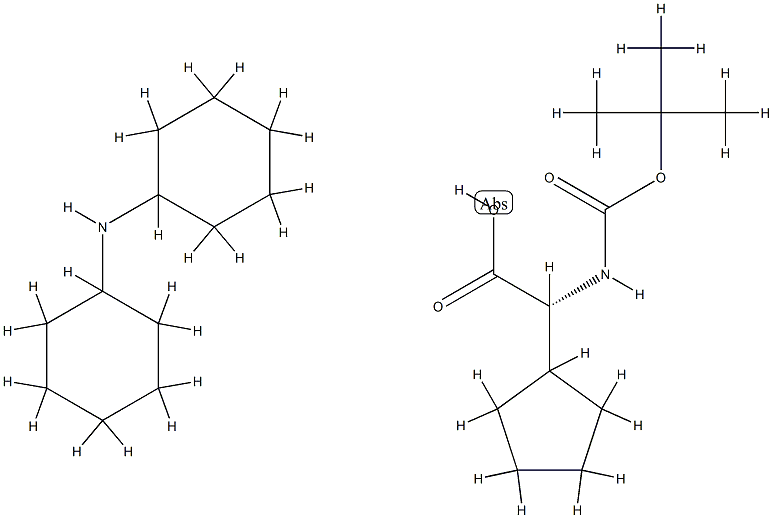 (S)-2-(Boc-amino)-2-cyclopentyl-acetic acid·DCHA Structure