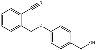 2-[4-(hydroxymethyl)phenoxymethyl]benzonitrile 구조식 이미지