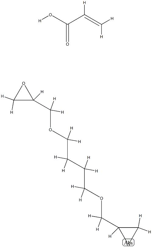 2-Propenoic acid, polymer with 2,2-1,4-butanediylbis(oxymethylene)bisoxirane Structure