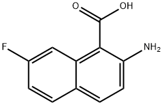 1-Naphthalenecarboxylicacid,2-amino-7-fluoro-(9CI) Structure