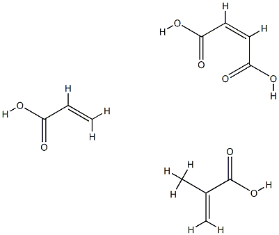 2-Butenedioic acid (Z)-, polymer with 2-methyl-2-propenoic acid and 2-propenoic acid 구조식 이미지