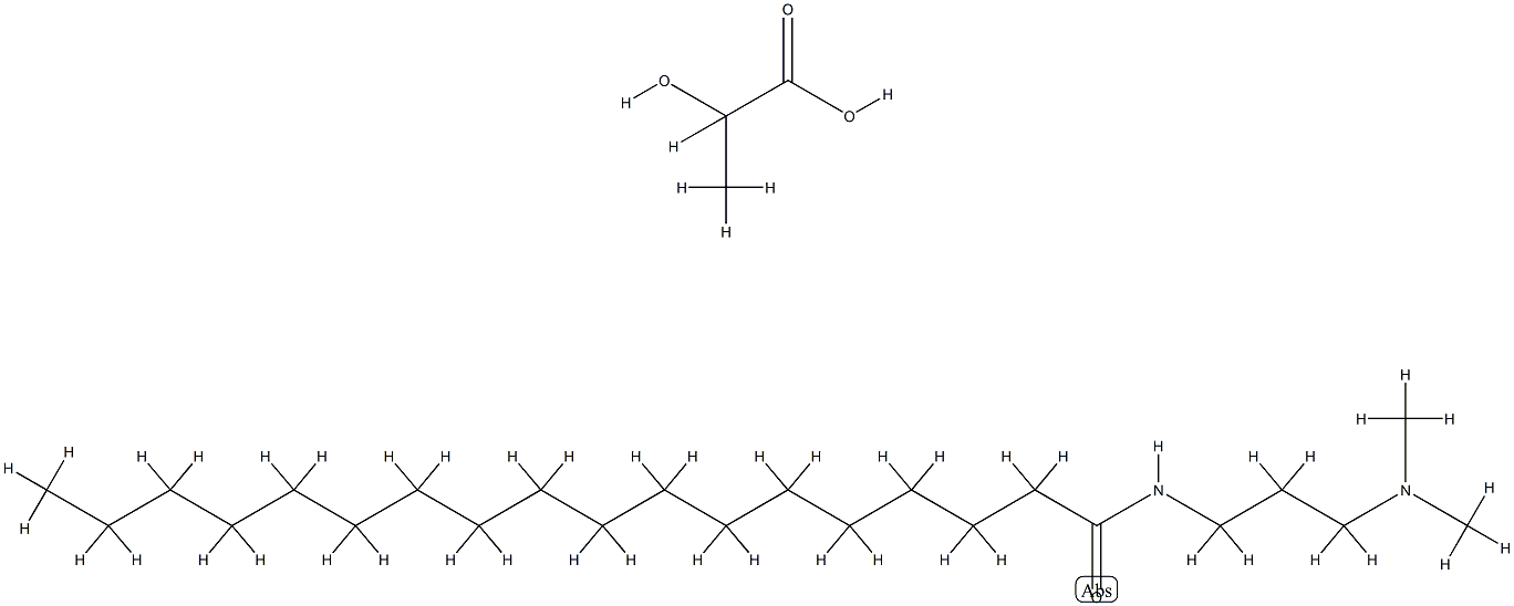 (±)-lactic acid, compound with N-[3-(dimethylamino)propyl]octadecanamide (1:1) Structure