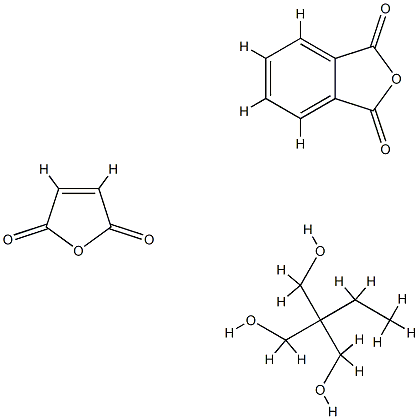 1,3-Isobenzofurandione,polymer with 2-ethyl-2-(hydroxymethyl)-1,3-propanediol and 2,5-furandione 구조식 이미지