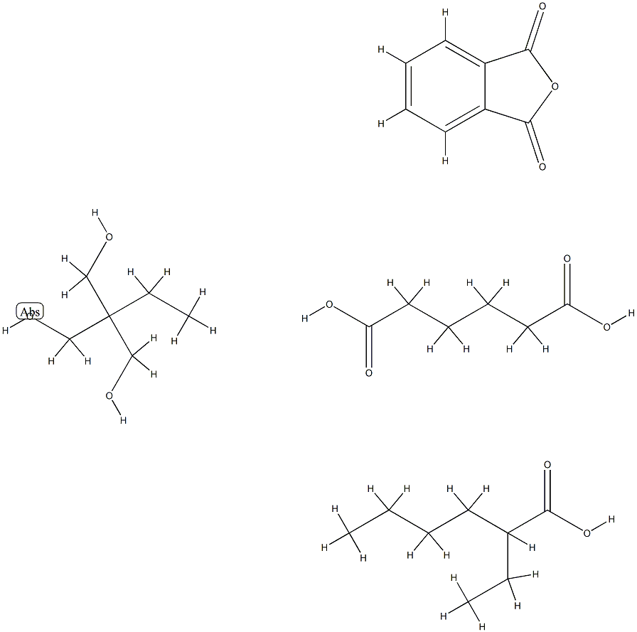 Adipic acid,phthalic anhydride,trimethylolpropane,2-ethylhexanoic acid polymer 구조식 이미지