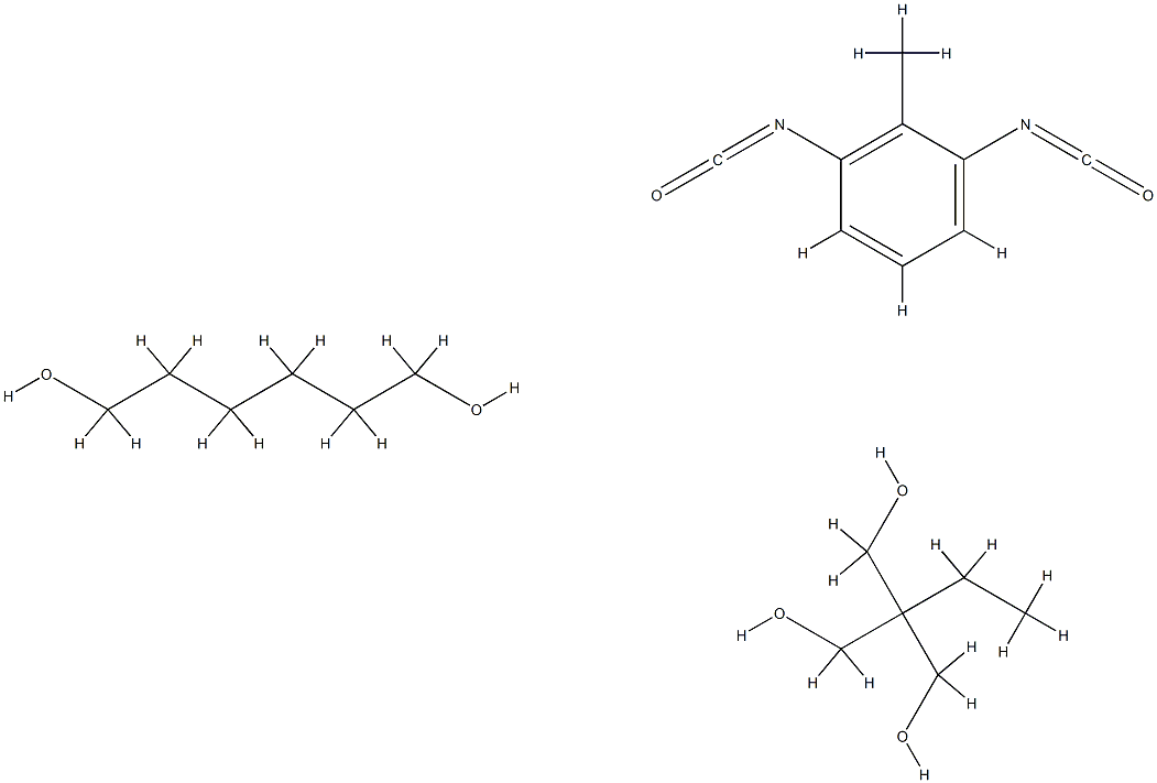 1,6-Hexanediol, polymer with 1,3-diisocyanatomethylbenzene and 2-ethyl- 2-(hydroxymethyl)-1,3-propanediol Toluene diisocyanate, trimethylolpropane, 1,6-hexanediol polymer Structure