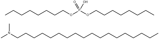 dioctyl hydrogen phosphate, compound with N,N-dimethyloctadecylamine (1:1)  구조식 이미지