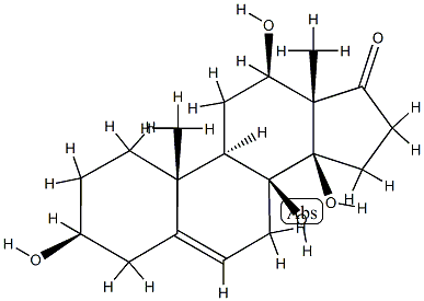 3β,8,12β,14β-Tetrahydroxyandrost-5-en-17-one 구조식 이미지