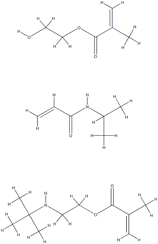 2-Hydroxyethyl methacrylate, N-isopropylacrylamide, 2-(tert-butylamino )ethyl methacrylate polymer 구조식 이미지