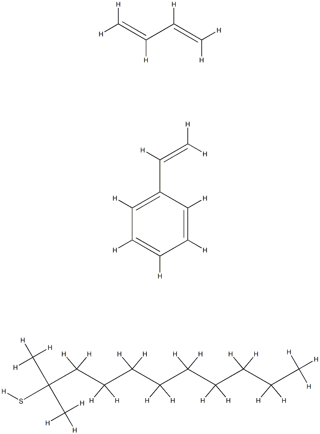 tert-Dodecanethiol, telomer with 1,3-butadiene and ethenylbenzene Structure