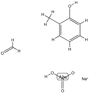 Sulfurous acid, monosodium salt, polymer with formaldehyde and methylphenol, MW ca. 300-600 g/mol 구조식 이미지
