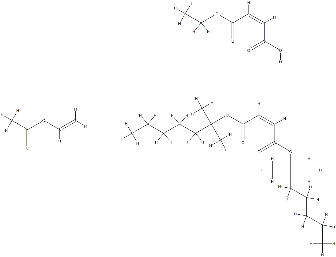 2-Butenedioic acid (2Z)-, bis(1,1-dimethylhexyl) ester, polymer with e thenyl acetate and ethyl hydrogen (2Z)-2-butenedioate Structure