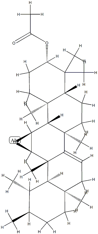 11α,12α-Epoxy-D-friedours-14-en-3β-ol acetate 구조식 이미지
