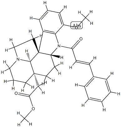 17-메톡시-1-[(E)-1-옥소-3-페닐-2-프로페닐]아스피도스페르미딘-21-오산메틸에스테르 구조식 이미지