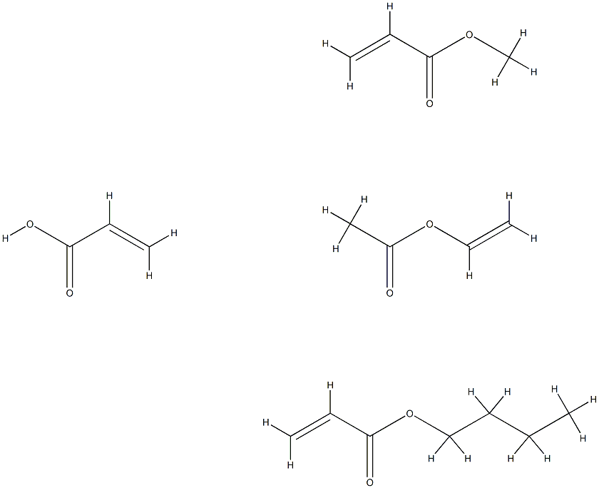 2-Propenoic acid, polymer with butyl 2-propenoate, ethenyl acetate and methyl 2-propenoate Structure