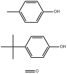 4-(1,1-Dimethylethyl)phenol, formaldehyde, 4-methylphenol polymer 구조식 이미지