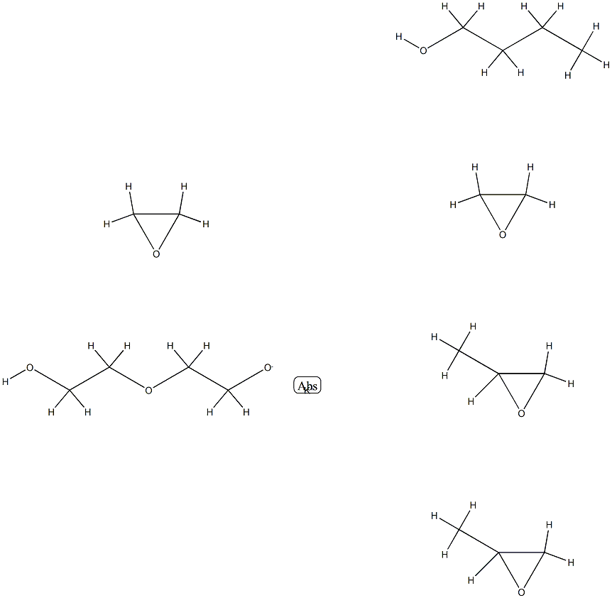 Oxirane, methyl-, polymer with oxirane, ether with 2,2'-oxybis[ethanol] (2:1), butyl ether, potassium salt 구조식 이미지