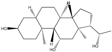 (20S)-5β-Pregnane-3α,11β,20-triol 구조식 이미지