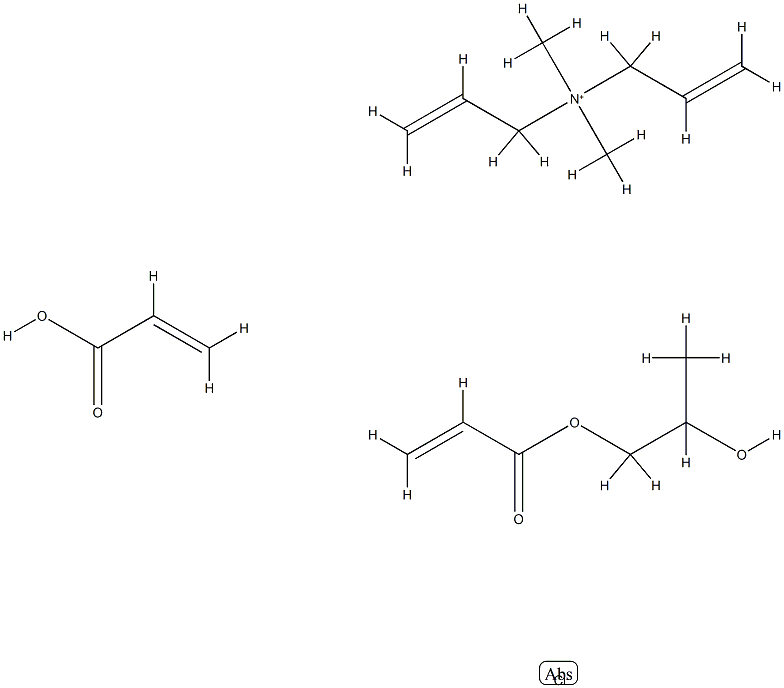 2-프로펜-1-아미늄,N,N-디메틸-N-2-프로페닐-,염화물,2-히드록시프로필2-프로페노에이트및2-프로펜산중합체 구조식 이미지