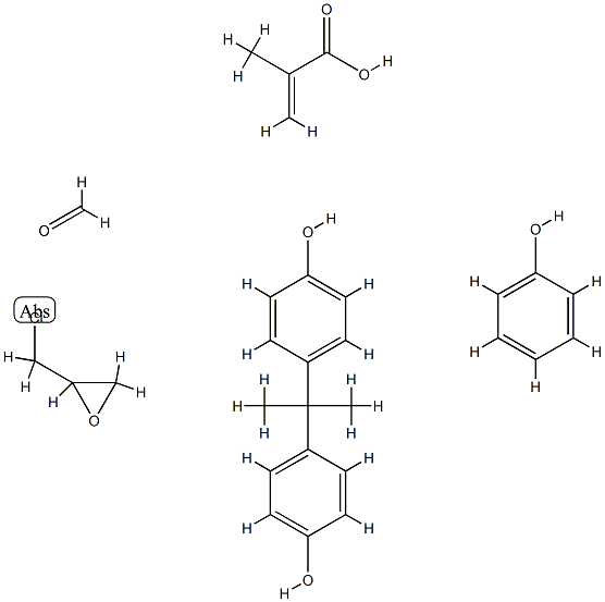 4,4'-(메틸에틸리덴)비스페놀, (클로로메틸) 옥시란과의 중합체, 2-메틸-2-프로펜산, 포름알데하이드 페놀 구조식 이미지