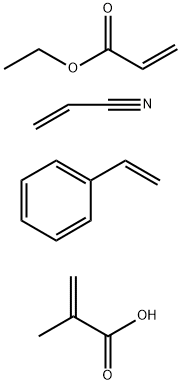 2-Propenoic acid, 2-methyl-, polymer with ethenylbenzene, ethyl 2-propenoate and 2-propenenitrile, ammonium salt 구조식 이미지