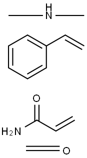 2-Propenamide, polymer with ethenylbenzene, reaction products with formaldehyde, dimethylamine-modified Structure