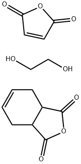 1,3-Isobenzofurandione, 3a,4,7,7a-tetrahydro-, polymer with 1,2-ethanediol and 2,5-furandione, brominated Structure