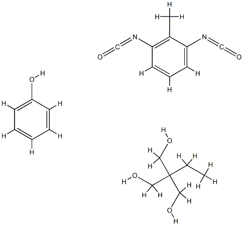 1,3-Propanediol, 2-ethyl-2-(hydroxymethyl)-, polymer with 1,3-diisocyanatomethylbenzene, phenol-blocked 구조식 이미지