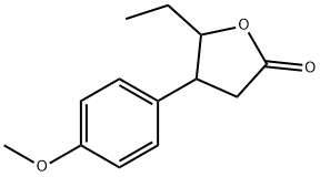 Hydrocinnamic acid, ba-(1-hydroxypropyl)-p-methoxy-, lactone (4CI) Structure