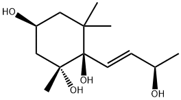 MegastigM-7-ene-3,5,6,9-tetraol 구조식 이미지