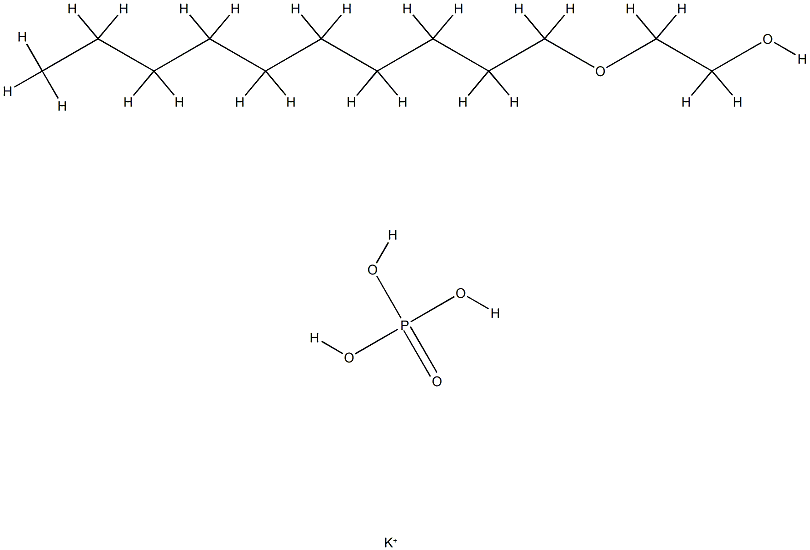 Poly(oxy-1,2-ethandiyl), alpha-decyl-omega-hydroxy-, phosphat, Kaliumsalz Structure